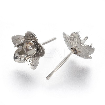 Tarnish Resistant 304 Stainless Steel Stud Earring Findings STAS-P221-10P-1