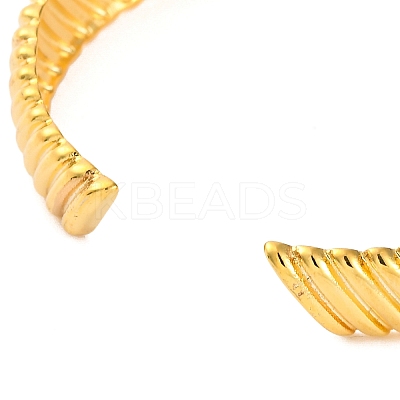 V Shape Rack Plating Brass Micro Pave Cubic Zirconia Cuff Bracelets for Women BJEW-M040-09G-1