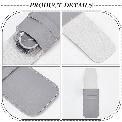 4Pcs 4 Colors PU Leather Jewelry Storage Clamshell Bags ABAG-NB0002-06-1