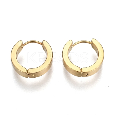 304 Stainless Steel Huggie Hoop Earrings LS-EJEW-O087-09H-1