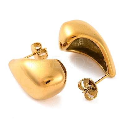 Ion Plating(IP) 304 Stainless Steel Stud Earrings EJEW-G395-22G-1