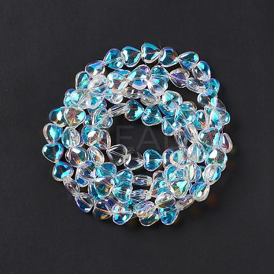 Transparent Electroplate Glass Beads Strands EGLA-E030-01I-1