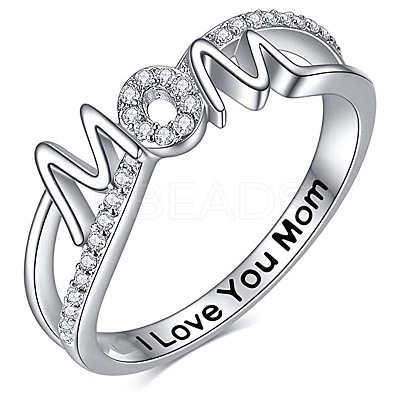 Brass Micro Pave Cubic Zirconia Finger Rings for Women FS-WG11F27-02-1