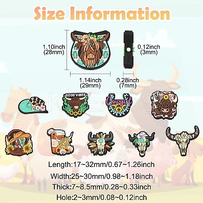20Pcs 10 Styles Silicone Focal Beads SIL-CJ0002-89-1