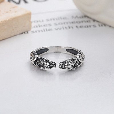 Dragon 925 Sterling Silver Adjustable Cuff Rings FS-WGB89B1-01-1
