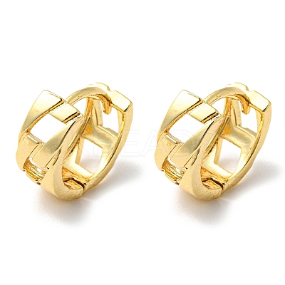 Brass Hollow Hoop Earrings EJEW-M236-01A-G-1