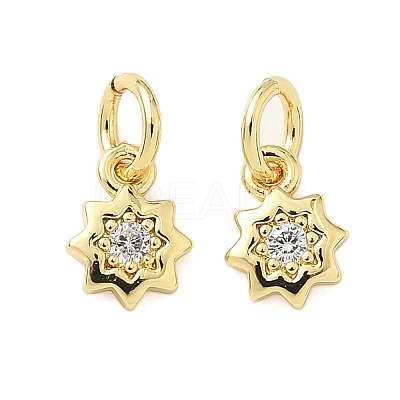 Brass Micro Pave Cubic Zirconia Pendants KK-Z120-11G-1