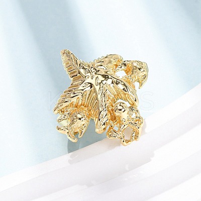 Ocean Brass Cuff Open Rings RJEW-Z129-01G-02-1