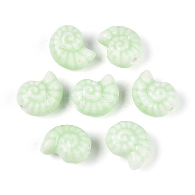Glazed Porcelain Beads PORC-I028-02B-01-1