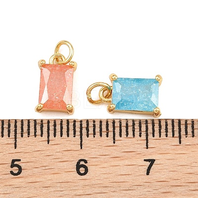 Brass & Glass Pendants KK-Q085-15G-1