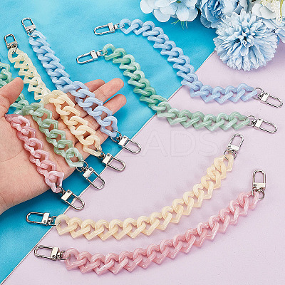 8Pcs 4 Colors Acrylic Boot Strap Chains FIND-GO00003-1
