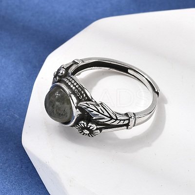 Natural Gemstone Finger Rings RJEW-A084-05AS-1