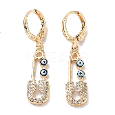 Real 18K Gold Plated Brass Dangle Leverback Earrings EJEW-L269-016G-01-1