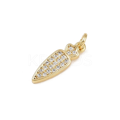 Brass Micro Pave Cubic Zirconia Charms KK-H077-02G-06-1