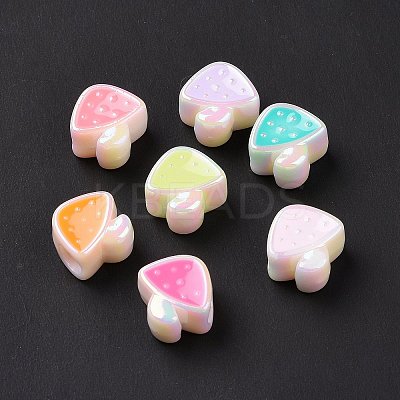 UV Plating Rainbow Iridescent Acrylic European Beads SACR-E009-28-1