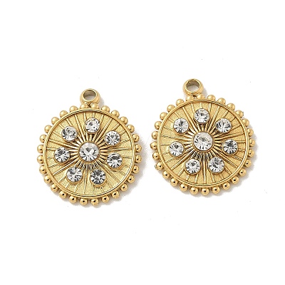 304 Stainless Steel Rhinestone Pendants STAS-I322-47G-1