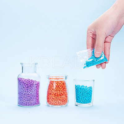 6/0 Baking Paint Glass Seed Beads SEED-OL0002-09-4mm-10-1