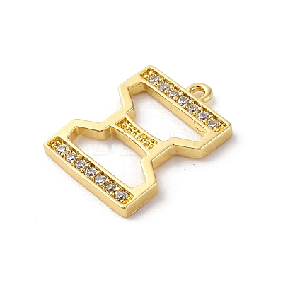 Rack Plating Brass Micro Pave Cubic Zirconia Pendant KK-H449-76G-15-1