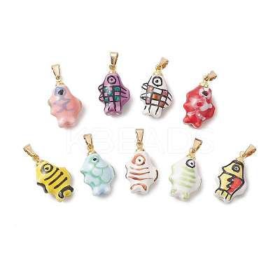 Handmade Porcelain Pendants PALLOY-JF05900-1
