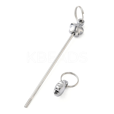 Iron Beadable Keychain Bar IFIN-F164-01-1