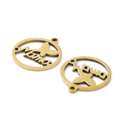 Mother's Day Ion Plating(IP) 201 Stainless Steel Pendants STAS-A090-22G-1