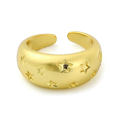 Brass Open Cuff Rings RJEW-B051-22G-1