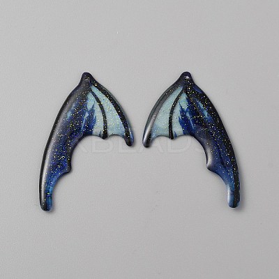 Translucent Resin Glitter Powder Pendants X1-RESI-TAC0018-18D-1