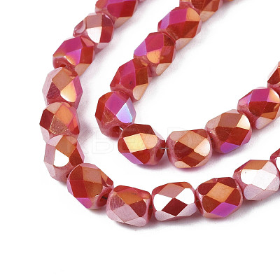 Electroplate Glass Beads Strands EGLA-N002-13-A15-1