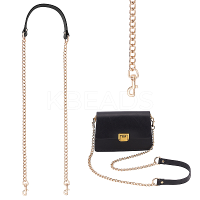 Zinc Alloy Curb Chain Crossbody Bag Straps DIY-WH0430-124B-1