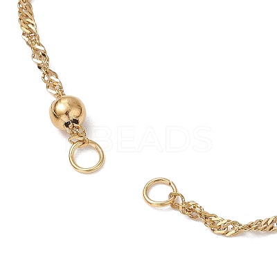 304 Stainless Steel Singapore Chain Bracelets Making AJEW-JB01307-01-1