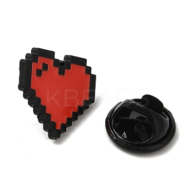 Zeld Pixel Heart Alloy Brooches JEWB-I032-05EB-01-1