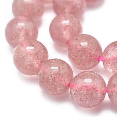 Natura Strawberry Quartz Beads Strands G-D0001-10-8mm-1