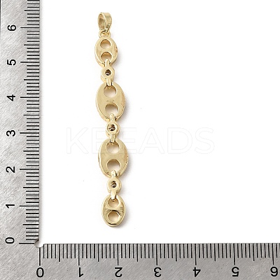 Brass Micro Pave Cubic Zirconia Big Pendants KK-C164-01B-G-1