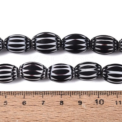 Handmade Millefiori Glass Barrel Beads LA-N002-06F-1