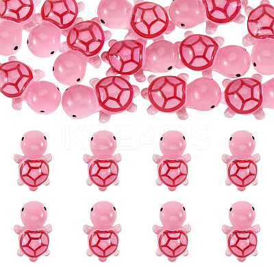 12Pcs Luminous Translucent Resin Sea Animal Cabochons RESI-TA0004-56D-1