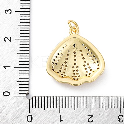 Brass Micro Pave Cubic Zirconia Pendants KK-S510-40G-02-1