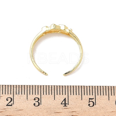 Brass Cuff Rings for Women RJEW-Z111-03G-1