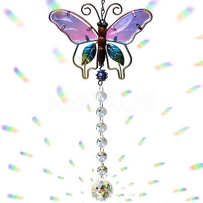 Crystal Ball Chandelier Suncatcher Prisms Hanging Ornament BUER-PW0001-135B-1