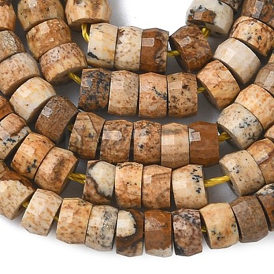 Natural Picture Jasper Heishi Beads Strands G-A299-A05-01-1