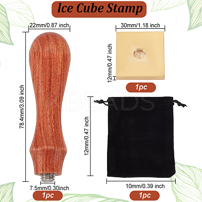 1Pc Golden Tone Brass Stamp Head DIY-OC0004-49W-1