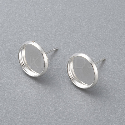304 Stainless Steel Stud Earring Settings STAS-K131-A-01S-1