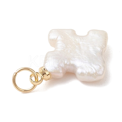 Natural Baroque Keshi Pearl Pendants PALLOY-JF04919-02-1