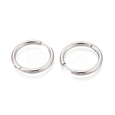 304 Stainless Steel Hoop Earrings EJEW-T048-24D-P-1