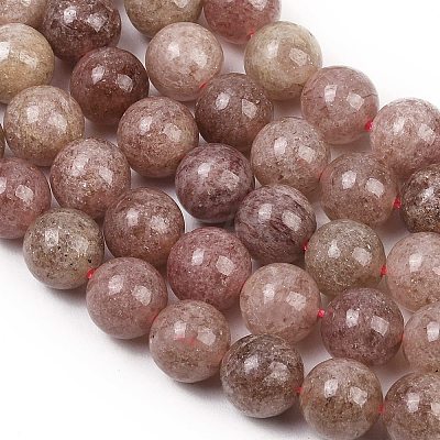 Natural Strawberry Quartz Beads Strands G-H350-A01-10mm-1
