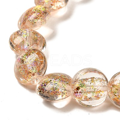 Handmade Dichroic Foil Glass Beads Strands DICH-U001-11E-1