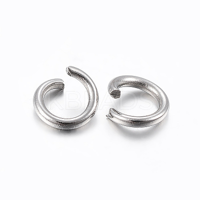 Tarnish Resistant 304 Stainless Steel Open Jump Rings X-STAS-H437-3.5x0.7mm-1