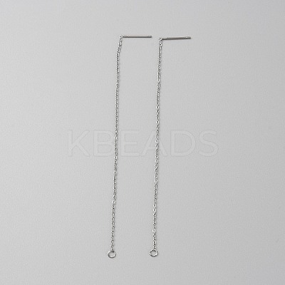 304 Stainless Steel Stud Earring Findings STAS-WH0001-18D-P-1