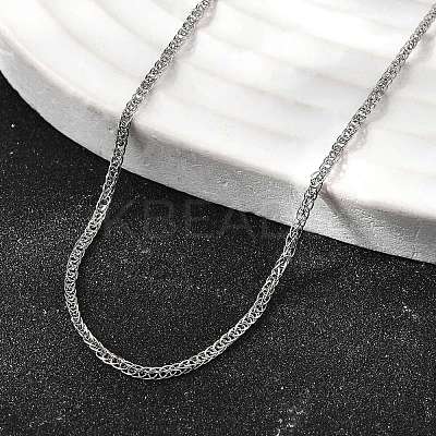 1.5MM 304 Stainless Steel Wheat Chain Necklaces for Men STAS-V011-03B-P-1