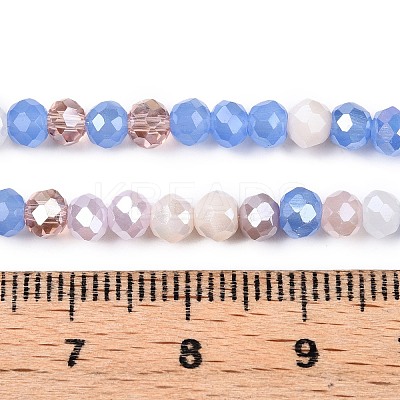 Electroplate Glass Beads Strands GLAA-T023-B16-05-1