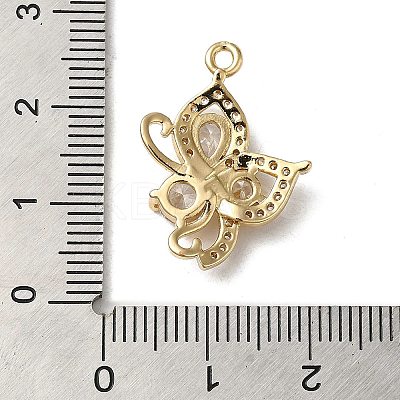 Brass Micro Pave Cubic Zirconia Pendants KK-F865-05G-1